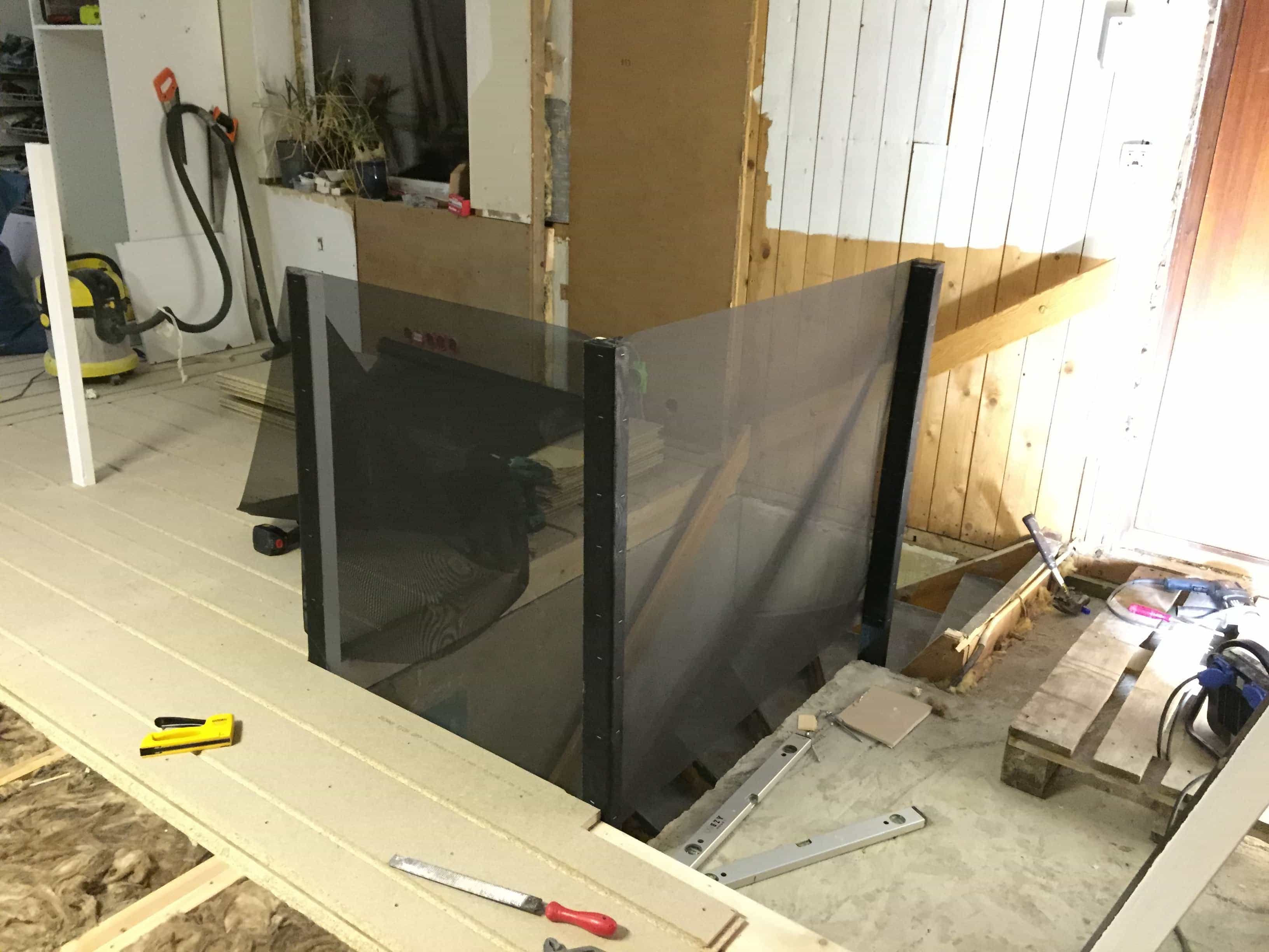 Ett temporärt trappräcke